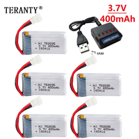 3.7V 400mAh 35C bateria Lipo i baterii ładowarka do X4 H107 H31 KY101 E33C E33 U816A V252 H6C zdalnie sterowany Quadcopter Drone części zamiennych 1